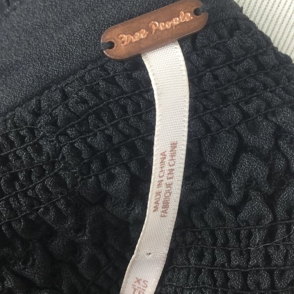 Free People Black Ruffle Me Up Top xs - Picture 10 of 10